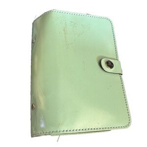 Filofax Pocket Organizer Planner – Light Blue / Mint Green – Six-Ring – Used